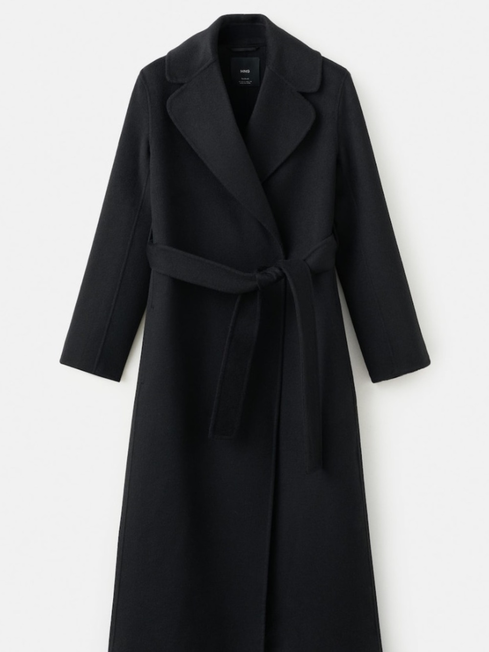 Handmade wool coat with belt